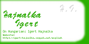 hajnalka igert business card